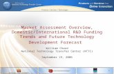 11 Market Assessment Overview, Domestic/International R&D Funding Trends and Future Technology Development Forecast William Chard National Technology Transfer.
