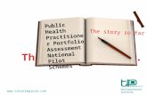 Public Health Practitioner Portfolio Assessment National Pilot Schemes The story so far .