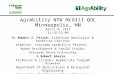 AgrAbility NTW McGill QOL Minneapolis, MN April 9, 2013 11:15-12:00 By Robert J. Fetsch, Extension Specialist & Professor Emeritus Director, Colorado AgrAbility.