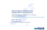 Patient Safety Audit System (Patient Risk Audit System) PSAS risk management instrument for measuring and assessing patient safety Luzern, April 9, 2001.