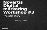 Novartis Digital marketing Workshop #3 The pain story February14, 2013.