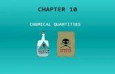 CHEMICAL QUANTITIES.  In chemistry you will do calculations using a measurement called a mole.  The mole, the SI unit that measures the amount of substances,