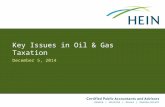 Key Issues in Oil & Gas Taxation December 5, 2014.
