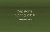Capstone Spring 2010 Leeron Franco. Elderly Obesity An interdisciplinary-based plan approach.