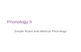 Phonology II Simple Rules and Metrical Phonology.