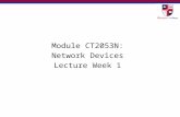 Module CT2053N: Network Devices Lecture Week 1. Agenda Module Introduction  Your Module Leader  Your Lecturer and tutors  Module Aims/Objectives