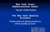 New York State Demonstration Grant Pay for Performance The New York Quality Alliance Performance & Measurement to Drive Quality of Care NY Chapter of the.