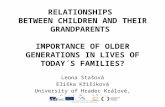 RELATIONSHIPS BETWEEN CHILDREN AND THEIR GRANDPARENTS IMPORTANCE OF OLDER GENERATIONS IN LIVES OF TODAY´S FAMILIES? Leona Stašová Eliška Křišíková University.