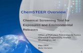 ChemSTEER Overview Chemical Screening Tool for Exposures and Environmental Releases Office of Pollution Prevention & Toxics Chemical Engineering Branch.