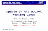 TGDC Meeting, July 2011 Update on the UOCAVA Working Group Andrew Regenscheid Mathematician, Computer Security Division, ITL .