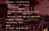 Chapter Introduction Section 1The French Revolution Begins Section 2Radical Revolution and Reaction Section 3The Age of Napoleon Chapter Summary Vocabulary.