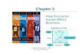 Nickels 6e/Copyright © 2007 McGraw-Hill Ryerson Chapter 2 How Economic Issues Affect Business.