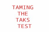 TAMING THE TAKS TEST. Objective One Nature of science –Lab safety, first aid, respect for environment, eliminating bias –Lab equipment –Accuracy vs Precision.