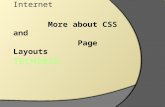 TECH2018 Multimedia and the Internet More about CSS and Page Layouts.