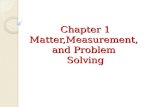 Chapter 1 Matter,Measurement, and Problem Solving.
