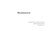Resistance Adapted from J. Scott Armstrong Updated October 2014 Resistance 34 1.