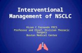 Interventional Management of NSCLC Hiran C Fernando FRCS Professor and Chief, Division Thoracic Surgery Boston Medical Center.