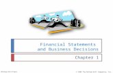 Financial Statements and Business Decisions Chapter 1 McGraw-Hill/Irwin © 2009 The McGraw-Hill Companies, Inc.