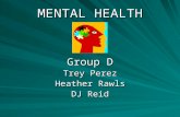 MENTAL HEALTH Group D Trey Perez Heather Rawls DJ Reid.
