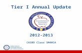 Tier I Annual Update 2012-2013 CASBO Class SM401A.