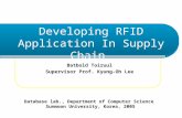 Developing RFID Application In Supply Chain Batbold Toiruul Supervisor Prof. Kyung-Oh Lee Database lab., Department of Computer Science Sunmoon University,
