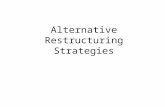 Alternative Restructuring Strategies. Experience is the name everyone gives to their mistakes. —Oscar Wilde.