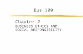 Bus 100 Chapter 2 BUSINESS ETHICS AND SOCIAL RESPONSIBILITY.