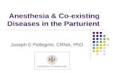 Anesthesia & Co-existing Diseases in the Parturient Joseph E Pellegrini, CRNA, PhD.