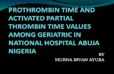 BY MURNA BIVAN AYUBA. INTRODUCTION The prothrombin time (PT), activated partial thromboplastin time (APTT) and bleeding time (BT) are screening test for.