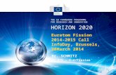 Euratom Fission 2014-2015 Call InfoDay, Brussels, 28March 2014 Br. SCHMITZ DG RTD – G.4/Fission HORIZON 2020 THE EU FRAMEWORK PROGRAMME FOR RESEARCH AND.