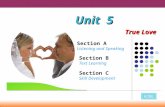 HOME Unit 5 True Love Section A Listening and Speaking Section B Text Learning Section C Skill Development.