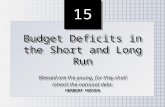 15 Budget Deficits in the Short and Long Run Blessed are the young, for they shall inherit the national debt. HERBERT HOOVER Budget Deficits in the Short.