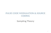 PULSE CODE MODULATION & SOURCE CODING Sampling Theory 1.
