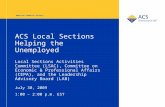 American Chemical Society ACS Local Sections Helping the Unemployed Local Sections Activities Committee (LSAC), Committee on Economic & Professional Affairs.