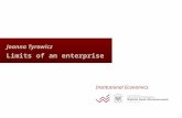 Joanna Tyrowicz Limits of an enterprise Institutional Economics.