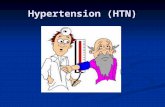 Hypertension (HTN). What Is Hypertension Persistent blood pressure that is higher than the recommended blood pressure range Persistent blood pressure.