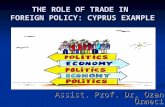 THE ROLE OF TRADE IN FOREIGN POLICY: CYPRUS EXAMPLE Assist. Prof. Dr. Ozan Örmeci .