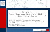 Employment and Training Administration DEPARTMENT OF LABOR ETA Services: Counting our Work and Making our Work Count ARRA Performance Accountability Forum.