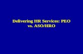 Delivering HR Services: PEO vs. ASO/HRO. Alphabet Soup HRO Human Resources Outsourcer Human Resources OutsourcerPEO Professional Employer Organization.