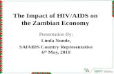 Southern Africa HIV/AIDS Information Dissemination Service The Impact of HIV/AIDS on the Zambian Economy Presentation By: Linda Nonde, SAfAIDS Country.