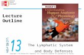 The Lymphatic System and Body Defenses Copyright © The McGraw-Hill Companies, Inc. Permission required for reproduction or display. Lecture Outline.