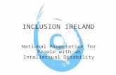 INCLUSION IRELAND National Association for People with an Intellectual Disability.