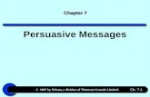 © 2007 by Nelson, a division of Thomson Canada Limited. Ch. 7-1 Chapter 7 Persuasive Messages.