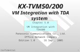 Confidential 1 KX-TVM50/200 VM Integration with TDA system Chapter 5.0 VM Integration with TDA600 Panasonic Communications Co., Ltd. Office Network Company.