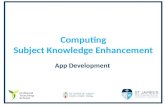 Computing Subject Knowledge Enhancement App Development.
