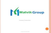 Company Presentation ©Copyright, Malvik Group,2013.