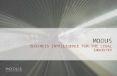 MODUS BUSINESS INTELLIGENCE FOR THE LEGAL INDUSTRY.