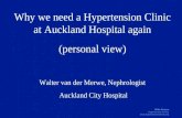 Slide Source Hypertension Online  Why we need a Hypertension Clinic at Auckland Hospital again (personal view) Walter van der.