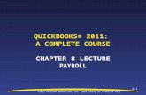 ©2012 Pearson Education, Inc. publishing as Prentice Hall 8-1 QUICKBOOKS® 2011: A COMPLETE COURSE CHAPTER 8—LECTURE PAYROLL.