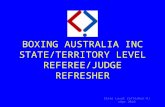 BOXING AUSTRALIA INC STATE/TERRITORY LEVEL REFEREE/JUDGE REFRESHER State Level refresher-RJ vApr 2010.